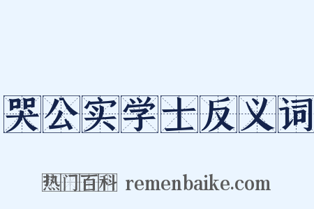 哭公实学士反义词是什么意思的图片